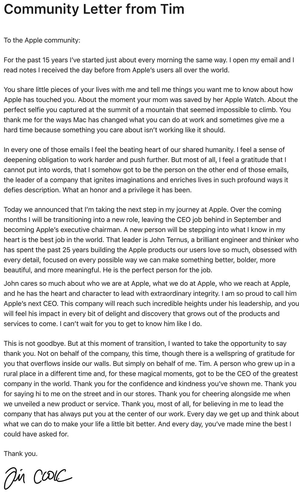 皇冠信用网开户_突发！库克卸任苹果CEO皇冠信用网开户，一个时代结束了