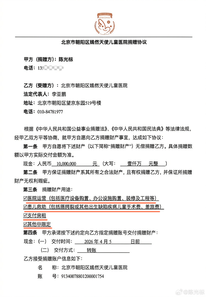 皇冠信用网在哪里开通_李亚鹏最新澄清:陈光标是真金白银捐了1000万元皇冠信用网在哪里开通,已经到账,非常感恩感谢